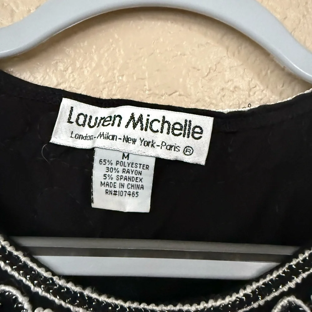 Vintage 1990S Lauren Michelle Seed Bead Top Size Medium - Picture 2 of 3